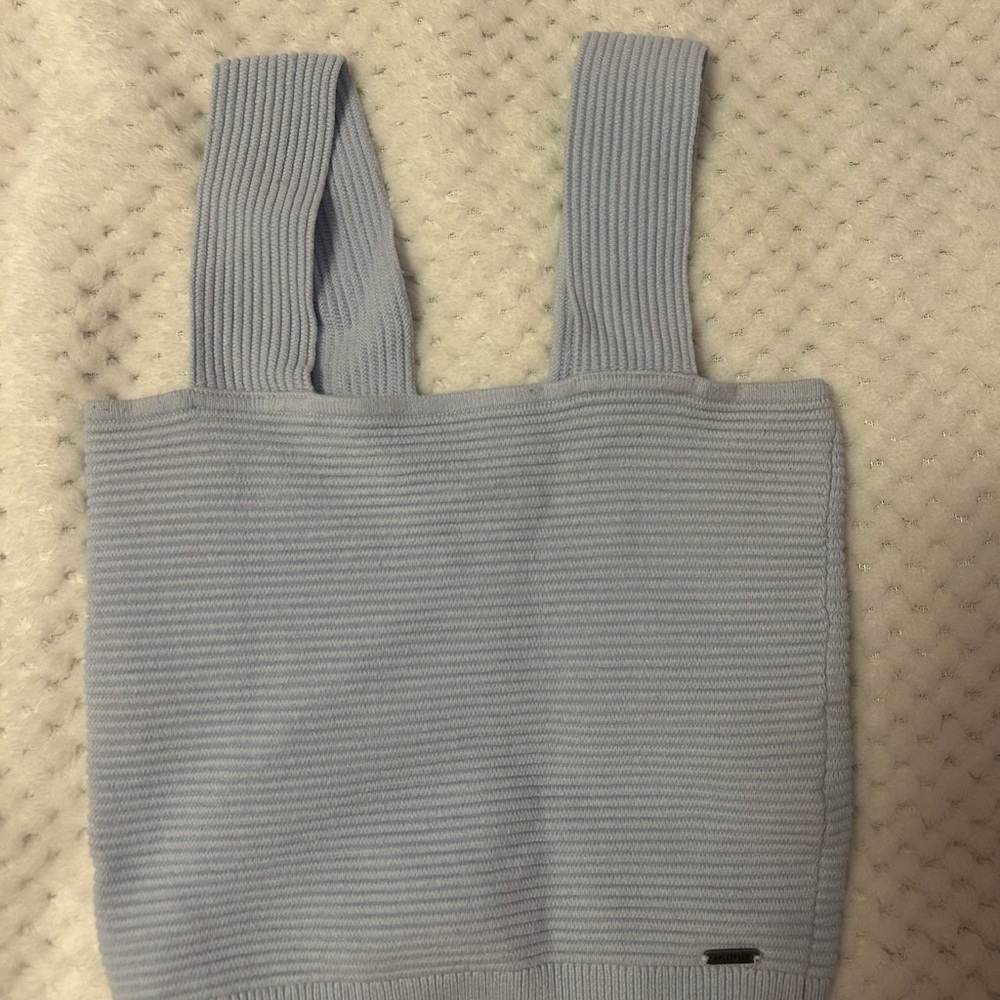 Light Blue Knit Women's Top